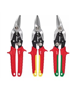 Set 3 foarfeci - Milwaukee - 3 buc Aviation Snip Set - cod 4932499020