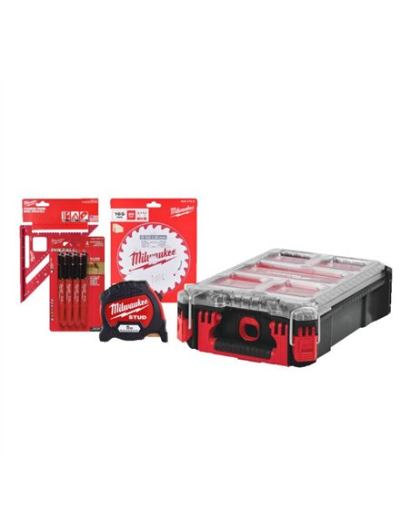 Set scule de mana Wood Working in cutie PACKOUT 8buc - Milwaukee - Promo Wood Working Set 8 buc - cod 4932493287