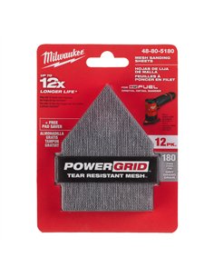 Foi slefuit tip plasa pentru M12 FDSS 67 x 92 mm - Milwaukee - Mesh 67 x 92 G180 - 1 2 buc + Pad Saver - cod 48805180