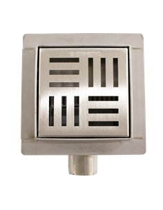 Sifon pardoseala inox iesire laterala STRIPES 120x120/40-50 - Ermetiq - VEN-S5012A