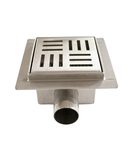Sifon pardoseala inox iesire laterala STRIPES 120x120/40-50 - Ermetiq - VEN-S5012A