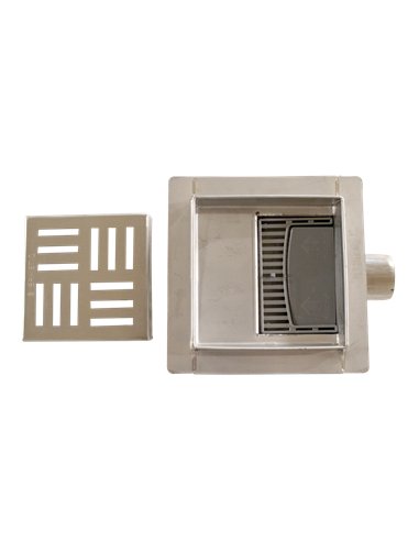 Sifon pardoseala inox iesire laterala STRIPES 120x120/40-50 - Ermetiq - VEN-S5012A