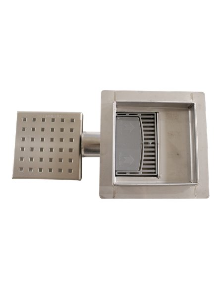 Sifon pardoseala inox iesire laterala POINTS 120x120/40-50 - Ermetiq - VEN-S5012D