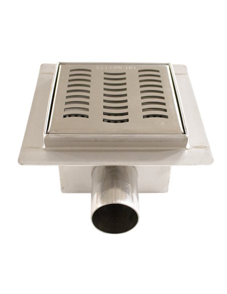 Sifon pardoseala inox iesire laterala WAVES 120x120/40-50 - Ermetiq - VEN-S5012E