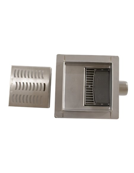 Sifon pardoseala inox iesire laterala WAVES 120x120/40-50 - Ermetiq - VEN-S5012E