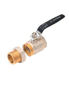 Robinet sferic alama cu olandez si maner 1-1/4" MF - Ermetiq - ER-LHMF114A