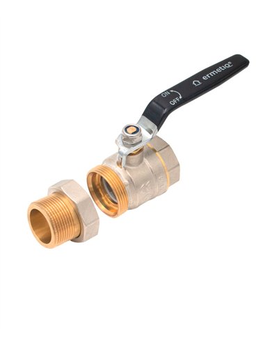 Robinet sferic alama cu olandez si maner 1-1/4" MF - Ermetiq - ER-LHMF114A