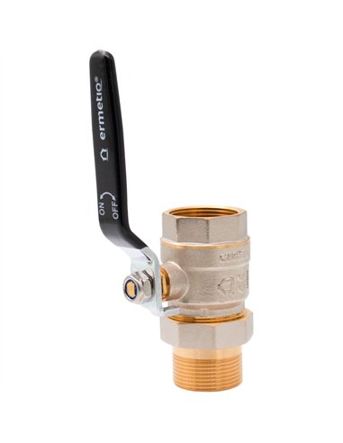 Robinet sferic alama cu olandez si maner 1-1/4" MF - Ermetiq - ER-LHMF114A