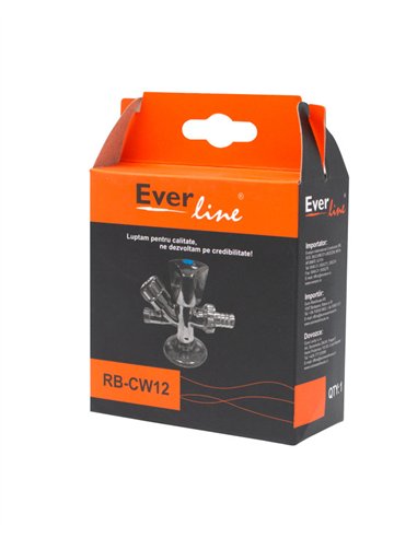 Robinet coltar combinat cu doua iesiri 1/2"x3/8"x3/4" - Everline - RB-CW12