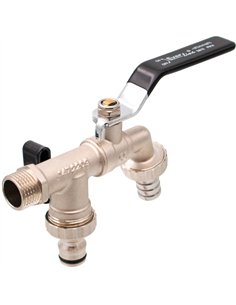 Robinet alama dublu serviciu cu doua iesiri 1/2" - Ermetiq - RB-RA12D