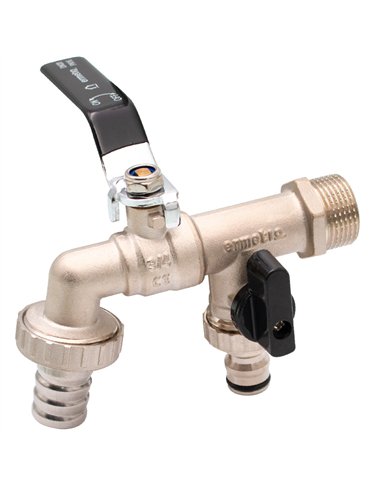 Robinet alama dublu serviciu cu doua iesiri 3/4" - Ermetiq - RB-RA34D