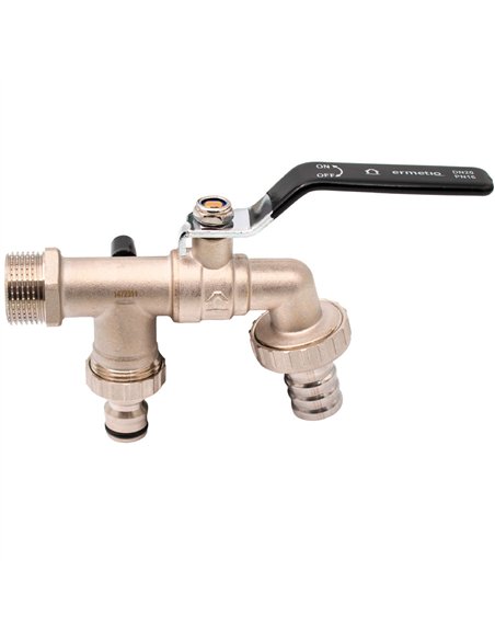 Robinet alama dublu serviciu cu doua iesiri 3/4" - Ermetiq - RB-RA34D