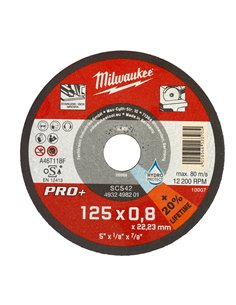 Discuri subtiri PRO+ pentru debitare metal - Milwaukee - SCS 42 / 125 x 0.8x 22 mm - 1 buc - cod 4932498201