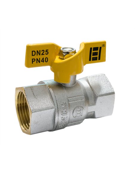 Robinet tip fluture pentru gaz 1"FF - Ermetiq - RG-DFF11A