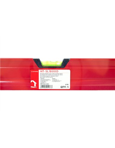 Nivela magnetica 3 bule si vedere convertibila 1000mm - Ermetiq - HT-SL1000D