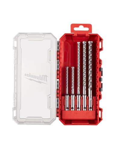 Set burghie Milwaukee SDS-Plus MX4 cu 4 taisuri 5 buc - cod 4932498298