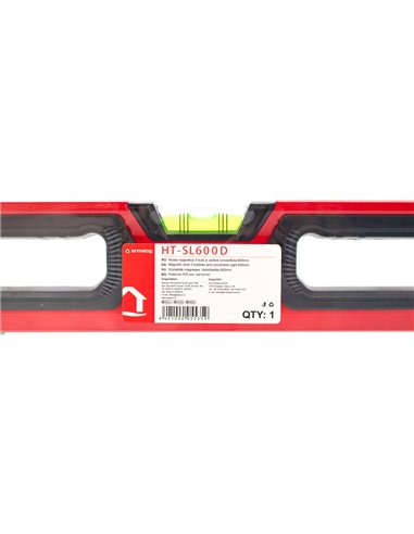 Nivela magnetica 3 bule si vedere convertibila 400mm - Ermetiq - HT-SL600D