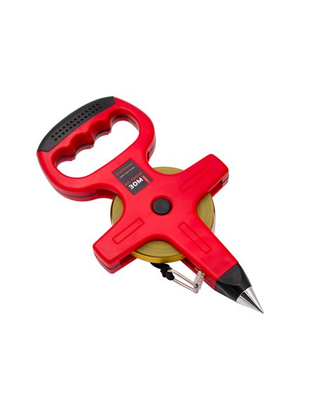 Ruleta geodezica cu maner si banda metalica 30mx12,5mm - Ermetiq - HT-TM530