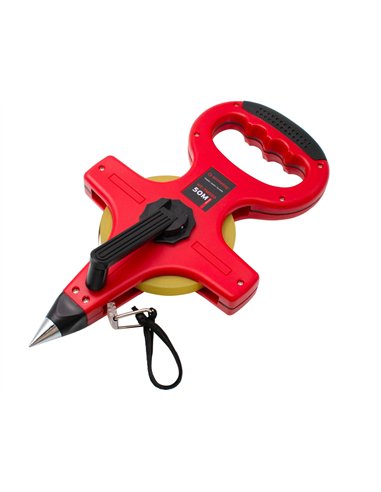 Ruleta geodezica cu maner si banda metalica 50mx12,5mm - Ermetiq - HT-TM550