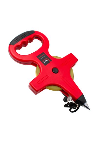 Ruleta geodezica cu maner si banda metalica 50mx12,5mm - Ermetiq - HT-TM550