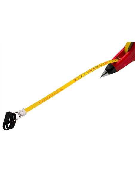 Ruleta geodezica cu maner si banda metalica 50mx12,5mm - Ermetiq - HT-TM550