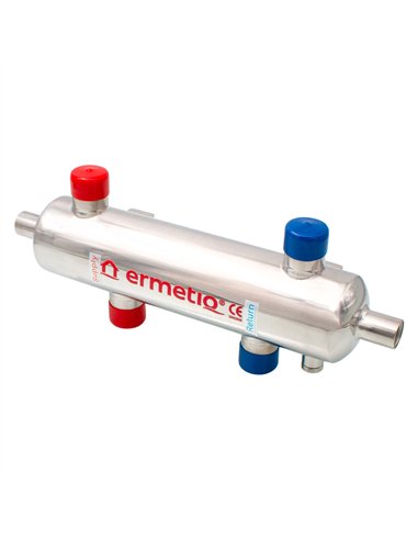 Separator hidraulic inox izolat cu magnet un circuit 1" max. 45KW (butelie egalizare) - Ermetiq - ER-HS7622A