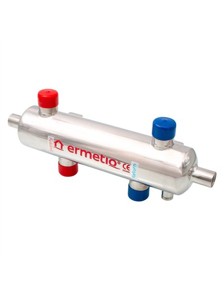 Separator hidraulic inox izolat cu magnet un circuit 1" max. 45KW (butelie egalizare) - Ermetiq - ER-HS7622A