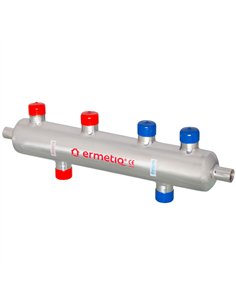 Separator hidraulic inox izolat doua circuite 1" max. 70KW (butelie egalizare) - Ermetiq - ER-HS7624