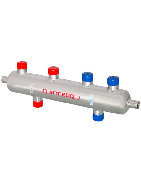 Separator hidraulic inox izolat doua circuite 1" max. 70KW (butelie egalizare) - Ermetiq - ER-HS7624