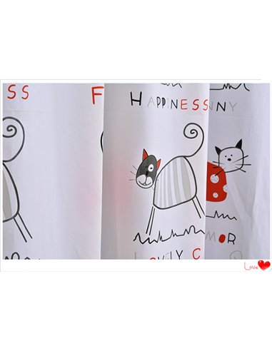 Perdea dus KITTENS 180X200 - Ermetiq - ER-SCE003