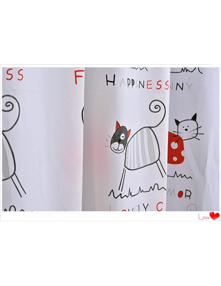 Perdea dus KITTENS 180X200 - Ermetiq - ER-SCE003