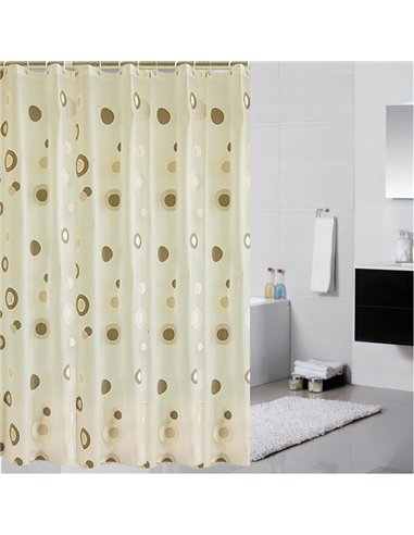 Perdea dus COFFEE CIRCLES 180X200 - Ermetiq - ER-SCE009