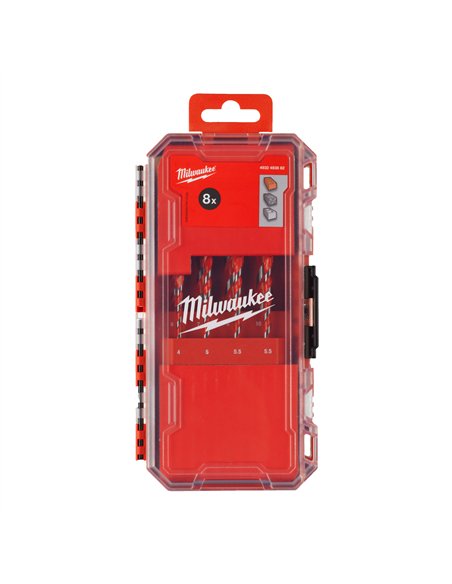 Set 8 burghie de beton Milwaukee Hammer Drill Bit - cod 4932493882