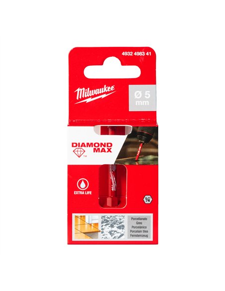 Burghiu diamantat Milwaukee Diamond Max 1/4 inch 5 mm hex 1/4 inch - cod 4932498341