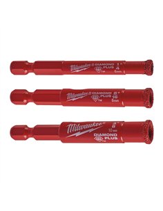 Set 3 burghie Diamond Max 1/4 inch pentru gaurire umeda Milwaukee cod 4932498368