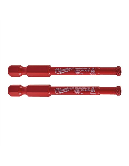 Set 2 burghie Diamond Max 1/4 inch pentru gaurire umeda Milwaukee 5 mm cod 4932479231