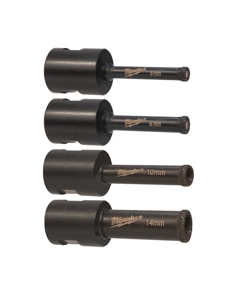 Set burghie diamantate Milwaukee M14 pentru gaurire uscata 4 piese cod 4932471863
