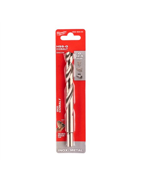 Burghiu pentru metal Milwaukee Red Cobalt HSS-Ground 12.5 x 151 mm - cod 4932363285