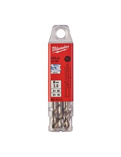 Set de burghie scurte pentru metal Milwaukee HSS Ground 3.00 x 46 mm 10 buc cod 49323522 2