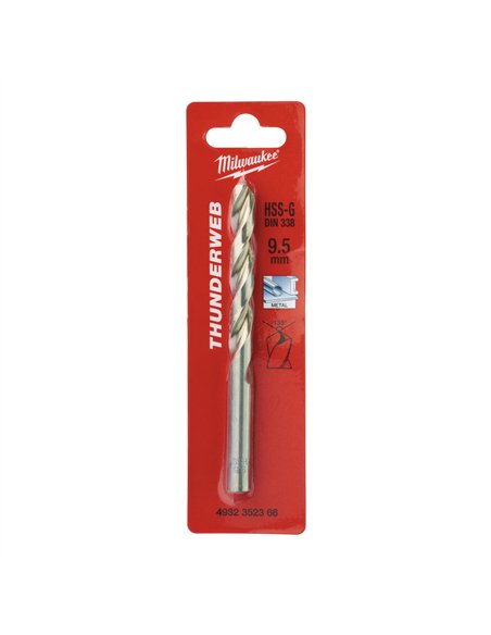 Burghiu pentru metal Milwaukee Thunderweb HSS Ground TW 9.5 x 125 mm DIN338 cod 4932352366 - 1 buc