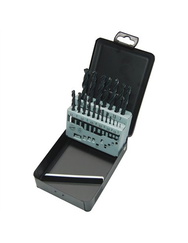 Set de 19 burghie pentru metal, roluite, 1.0-10.0 mm, HSS DIN 338 - Milwaukee - cod 4932352468