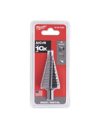 Burghiu in trepte din cobalt Milwaukee M6-M32 mm cod 48899380 - 1 buc