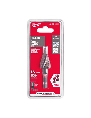 Burghiu in trepte Milwaukee Shockwave Impact Duty 4-20 mm cod 48899263 - 1 buc