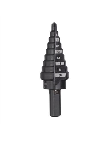 Burghiu in trepte Milwaukee de 4 la 20 mm pas de 2 mm cod 48899320 - 1 buc