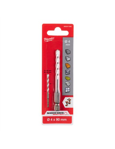 Burghiu multimaterial Milwaukee MM 4 x 90 1 buc cod 4932471092