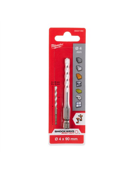 Burghiu multimaterial Milwaukee MM 4 x 90 1 buc cod 4932471092