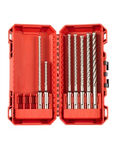 Set burghie Milwaukee SDS-Plus MX4 cu 4 taisuri 7 buc - cod 4932492114