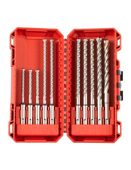 Set burghie Milwaukee SDS-Plus MX4 cu 4 taisuri 10 buc - cod 4932492115