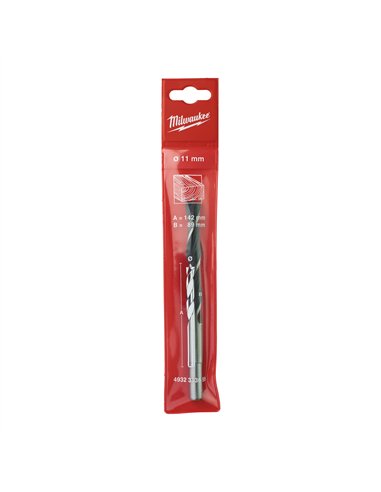 Burghiu pentru lemn Milwaukee cu varf de centrare 11 x 142 mm DIN 7487 E cod 4932363659 1 buc