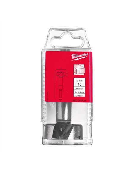 Burghiu Forstner Milwaukee FD 40 mm cod 4932363720 - 1 buc